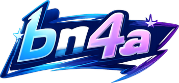 Logo bn4a bernuansa merah muda biru